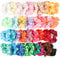 BUYGOO 36 Farbe Seidensatin Haargummis für Mädchen Frauen Damen, Starkes elastisches Haarbänder für Pferdeschwanz-Halter, Bunte Haarschmuck Seile Scrunchie, einfarbig Traceless Haargummis