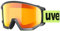 uvex athletic CV - Skibrille für Damen und Herren - Filterkategorie 1 - beschlagfrei - black matt/orange-yellow - one size