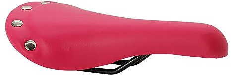 P4B | Trendiger Fahrradsattel in Pink | Mit Nieten aus Edelstahl | Mit Kunstlederbezug | Mit Schaumfüllung | Singlespeed-Sattel