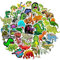 RGBEE Wasserfeste Aufkleber Sticker Pack 50 Stücke, Graffiti Decal Vinyl Sticker Klein für Laptop Koffer Helm Motorrad Skateboard Auto Fahrrad VSCO Aesthetic Sticker, Dinosaurier Aufkleber für Kinder