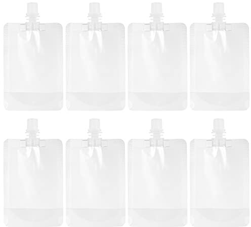 Cabilock 50pcs 200ml Clear Drink Pouches, Drinks Pouches for Festivals, Reusable Drink Bags, Liquor Pouches Drinks Flasks Juice Bags Pouches for Cold Hot Drinks