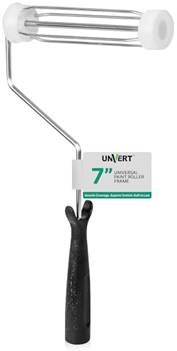 Unvert 7 Inch Paint Roller Frame, for Walls, Ceiling on All Surfaces 4-Wire Cage Frame, Choose 9 / 7 / 4 / 3