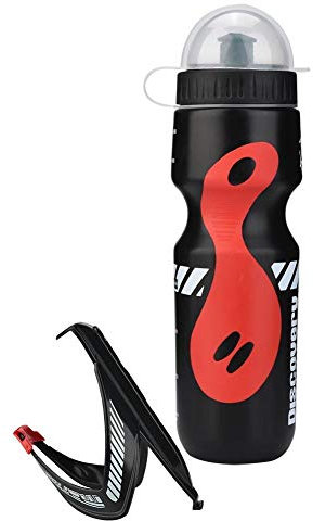 VIFER Fahrrad Flaschenhalter Set, Fahrrad Trinkflaschenhalter mit Wasserflasche 650ml Flaschenhalter Sport Trinkflasche für MTB, Fahrrad, Rennrad, Mountainbikes (Schwarz)