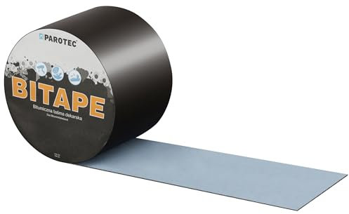 Parotec BiTape Bitumenband Bitumendachband Dachreparatur Dachdeckerband Spezialband Maximale Haftkraft Aluminium Resistent Gegen Wasser Feuchtigkeit UV-Strahlen 100mm x 10lfm Anthrazit/Grau (RAL7021)