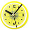 PartyKindom Reloj Magnético para Nevera con Imanes, Diseño Redondo de Frutas, Reloj de Pared, Pegatinas de Mensaje (Naranja)