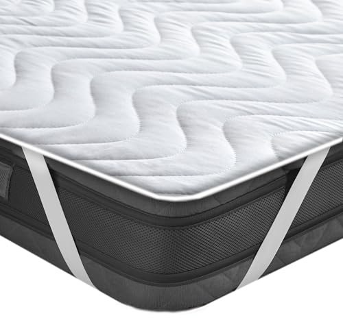 Komfortec Wasserdichter Matratzenschoner 160x200cm | Anti-Milben, Atmungsaktiv, Kein Knistern | Oeko-TEX Zertifiziert | Matratzen Inkontinenzauflage für Boxspringbetten