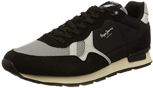 Pepe Jeans Herren Britt Man Studio Green Sneaker, 999BLACK, 43 EU