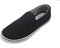 GladRags Zapatos de verano de lona sin cordones para hombre, talla 7-12, negro y blanco, 42 2/3 EU