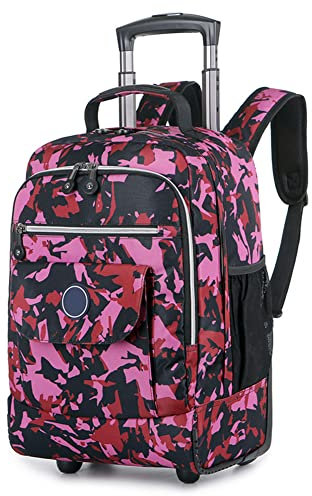 CONSIELI Trolley Rucksack mit Rollen Kinder Schulranzen Rucksäcke Multifunktionaler Schultrolley Schultaschen für Im Freien Reisen