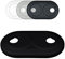 FUX 3X Double Radiator Pipe Covers, Variable Pipe spacing, Hole Ø: 22mm, Plastic Radiator Pipe Collars, Heater Covers, Pipe Collars (22mm, deep Black RAL 9005)