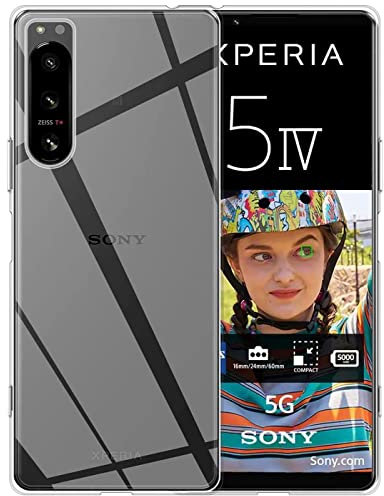 Verco Handyhülle für Sony Xperia 5 IV 2022 Case, Handy Cover für Sony Xperia 5 IV Hülle Transparent Dünn Klar Silikon, durchsichtig