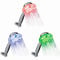 HAC24 LED Duschkopf 3 Farben Ø 13 cm mit Anti-Kalk-Noppen Handbrause Farbwechsel Duschbrause Brausekopf