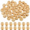 MAGICLULU 50 Stück Holzperlen mit Gesicht Holzperlen 18mm Runde Holzperlen Natur Holzkugeln mit Loch Lächelndes Gesicht Holzperlen Natur Holzköpfe für Sorgenwürmchen DIY Schmuck Herstellung Basteln
