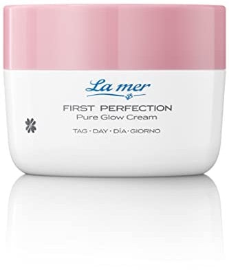 La mer First Perfection Pure Glow Cream Tag - Tagescreme gegen die ersten Zeichen von Aging - Schützt vor oxidativem Blaulicht - Verleiht einen mattierten Teint - Für ein strahlendes Hautbild - 50 ml