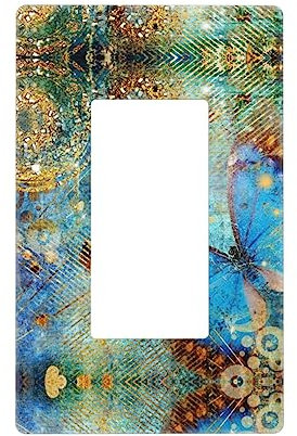 Bonito interruptor de luz retro de mariposa de óxido o placa de pared de toma de corriente, para interruptor de luz, atenuador, receptáculo