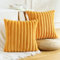 Soleebee 2er Set Plüsch Samt Kissenbezüge, Weiche Künstliche Pelz Dekorativ Kissenbezug Sofa Zierkissenbezüge Dekokissen Kissenhülle Set für Couch Schlafzimmer Zuhause Auto Dekor (60x60cm, Kurkuma)