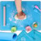Retoo Tappetino da forno in silicone, 45 x 64,5 cm, antiscivolo, grande, antiaderente, in silicone, per pizza, fondente, con misurazione, colore: blu