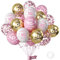 Palloncini 10 Anni Bianco Rosa Oro - Decorazioni Festa Compleanno per Ragazze