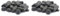 Marina Decorative Aquarium Gravel Natural Beach Pebble, 12-18 mm, 2 Kg, Black (Pack of 2)