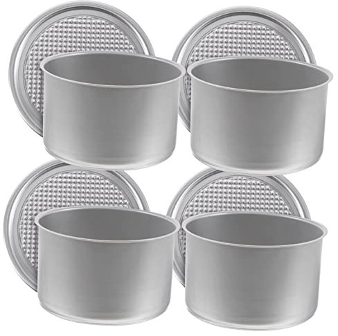 Mipcase 4pcs Aluminum Storage Jars for Desserts Cat Food and Items Airtight Metal Canisters Sealing -functional Aluminum Containers