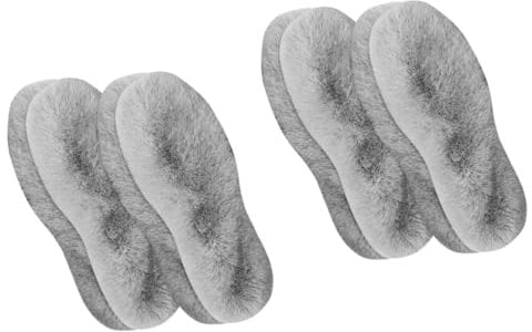 Gatuida 2 Sets Dicke Flauschige Warme Einlegesohlen für Damen und Herren Unisex-schuheinlegesohlen Slipper-sohlen Zum Häkeln 4 Paar