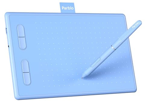 Parblo Grafiktablett N7B,7x4 Zoll Grafiktablett mit batterielosem Stift P08, 4 anpassbare Express-Tasten, kompatibel mit Windows, Mac, Android, Chromebook