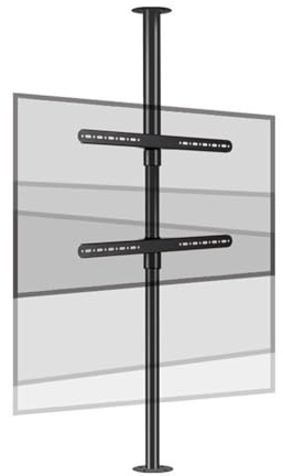 supporto a parete per tv ad angolo, Gancio for TV LCD da 360 gradi, adatto for display a LED da 32-75 pollici, inclinazione regolabile, supporto girevole for TV, supporto da soffitto, parete divisoria