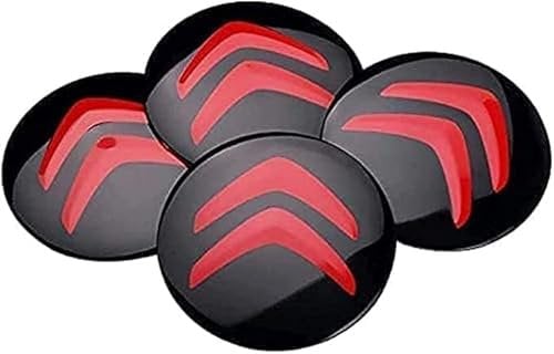 4 Stück Nabendeckel Aufkleber für Citroen 56mm,Radkappen Nabenkappen Abdeckkappen Radnabenkappen Felgendeckel Radnabenabdeckung Sticker,C