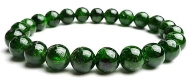 INFINITY GEMS Natürliches AAA-Chromdiopsid-Armband, 10 mm Edelstein, Stretch-Armband | 7–7,5 Zoll Länge | Unisex-Armband | Armband mit runden Perlen | Männer/Frauen