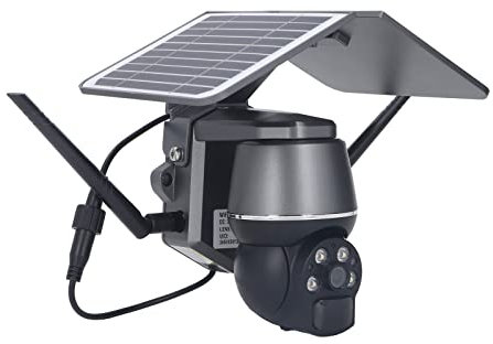 SEAFRONT Solar Security Camera System Solar Security Camera, Outdoor Solar Security Camera Wireless Outdoor 1080P 3MP 360 Degree Battery PTZ Cam Motion Detection Alert 2 Way Talk (2.4GHz
