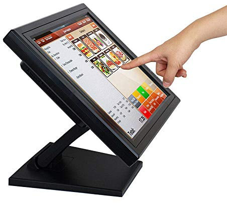 Fridgestea 15 Inch LCD Touchscreen Monitor, 1024x768 High Res VGA USB Angle Adjustable Touch-Screen Display for PC POS Cashier Restaurant Bar Coffee Store