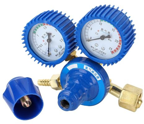 Oxygen Regulators, Welding Gas Gauges YQY-08 Tank Bottle Pressure Reducer Accessories with Shock Resistant Gauge Welding Gas Regulators