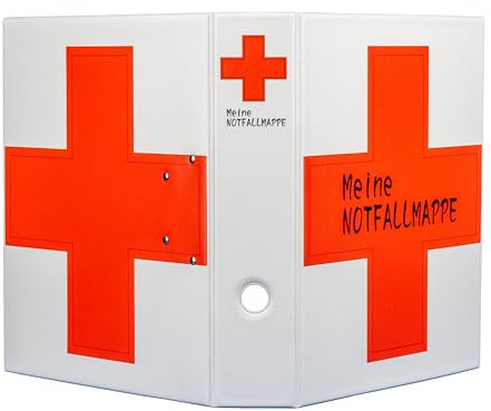 Notfallmappe PVC Ordner mit 2er Mechanik, stabile Ausführung aus deutscher Produktion, keine Importware