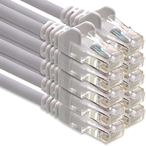 Cable de red CAT-6 cable RJ45 10x 1 m - Blanco