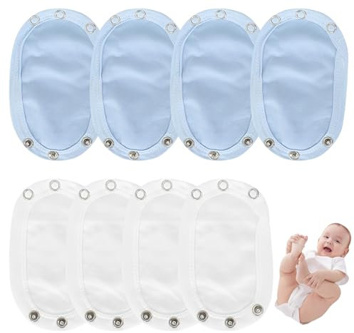 8 Pezzi Allunga Body Neonato Prolunga Body Neonato Bambino Extender Tutina Jumpsuit Cotton Tessuto di Cotone Unisex Extender per Tutina per Bambini