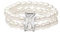 Purelei® Elastischer Ring mit Muschelperlen & eckigem Zirkoniastein – Edelstahl in Gold, Silber oder Roségold, Größen S/M & M/L, elegantes Design (Silver, M-L)