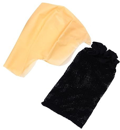 Generisch 1 Satz Glatzenüberzug aus Latex Liner-Webkappen Netz geflochtene Perückenkappe kosmetische Glatzen weiße Kappe Glatze für Cosplay Latex-Glatze für Erwachsene kahle Kappe Emulsion