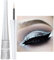 Bunter Glitzer Eyeliner - Silber Flüssiger Schimmer Eyeliner - Wasserfest & Wischfest Metallischer Eyeliner - Hochpigmentierter Silver Kajal Eyeliner - Eyeliner & Body Art für Gesicht & Körper