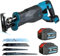 18V Reciprocating Saws, Reciprocating Electric Saw with 4 Saws Blade, Maximum 3000SPM Li-Ion Brushless Reciprocating Saw, with 2X 5.5Ah Batteries & Fast Charger