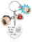 JOZMMZEOOA Schlüsselanhänger,Anime-Charaktere Schlüsselanhänger Personalisiert Metall Keychain Auto Herz-Anhänger Dekorationen Keychain Glücksbringer,für Paare Valentinstag Geschenke