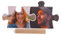 Foto Geschenk personalisiert - Puzzle Holzbild opt. mit Sockel - Foto Geschenke, Geschenkidee für Paare, Paar Geschenk, Romantisches Fotogeschenk für Pärchen