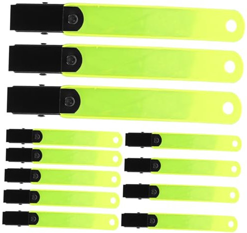 Milisten 12stücke Fluoreszierende Clips Für Wanderwegmarkierung Große Reflektierende Markierungsclips Mit Einfachem Anbringen Vielseitiges Outdoor-zubehör Für Wandern Bogenschießen Und Radf
