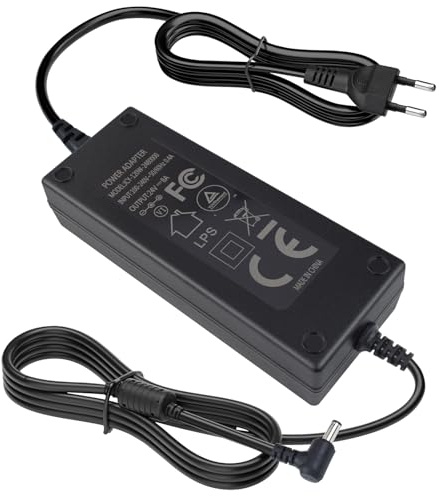 Fuente Alimentacion 24V 8A 192W, AC 100-240V a DC 24V Transformador, Adaptador con Enchufe 5.5 x 2.5 mm Universal para Tiras LED, Cámaras de Seguridad, Monitor LCD