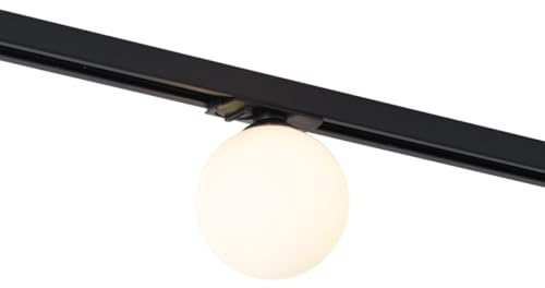 Qazqa Modern Schienenleuchte für Schienensystem - Iconic Perle - Weiß, Rund, 10cm, Ideal als Küche lampe und