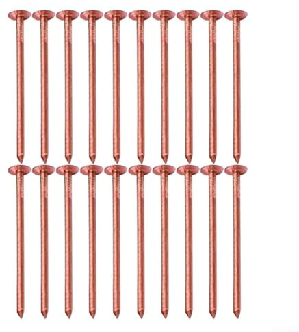 Shophubio Pure Copper Stump Removal Spikes – 65mm & 75mm Tree Root Killer Nails for Non-Invasive Garden Stump Control, Heavy-Duty Copper Tree Killer Nails(A)