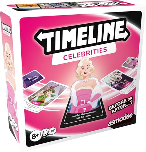 Asmodee | Timeline Celebrities | Children's Educational Card Game | Ages 8+ | 2-6 Players | 15+ Minutes Playing Time
