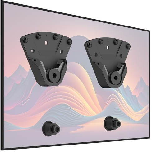 TV Wandhalterung flach 32-100 Zoll ohne Bohren – Rigips & Massivwand | Ultraflach 24 mm Wandabstand, bis 75 kg, VESA 150x100-1000x600, Slide-in-Mechanismus, inkl. Montagematerial
