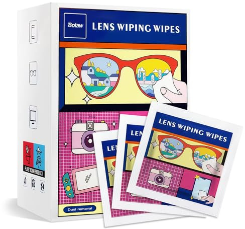 100 Pièces Lingettes Nettoyantes Pour Lunettes,Nettoyage des Lentilles Écran Ordinateur Smartphones,Elimine les Traces de Doigts,Emballées Individuellement,Nettoyage Sans Traces Sans Peluches