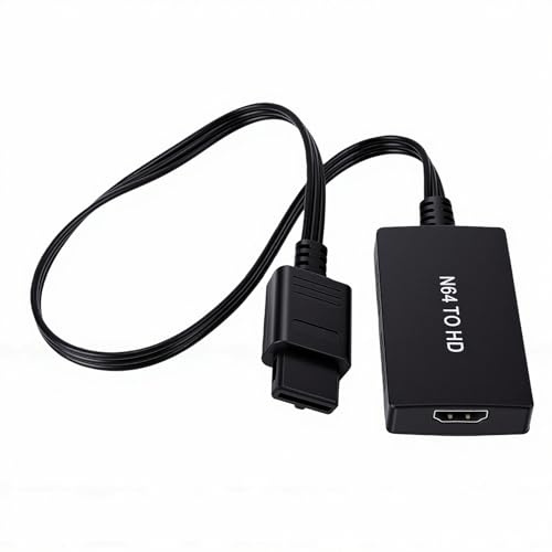 Tangxi Adaptador Convertidor N64 a HDMI, Salida 720P 1080P, Compatible con Relación de Aspecto 4:3 y 16:9 para Consola de Juegos 64