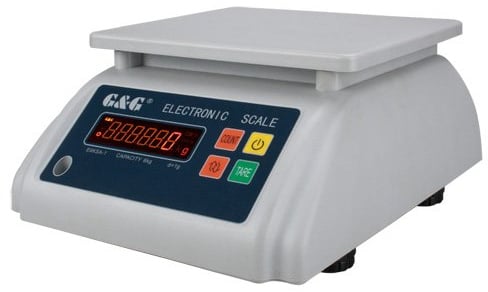 G&G E30KS 30g/5g ES Baureihe, IP67 wasserdichte & staubdichte Küchenwaage, Präzisionswaage Industriewaage Tischwaage mit Akku und Netzanschluss